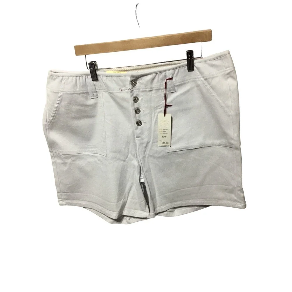 Sabrina Lauren Ultra Soft Stretch Shorts Size 24W NWT